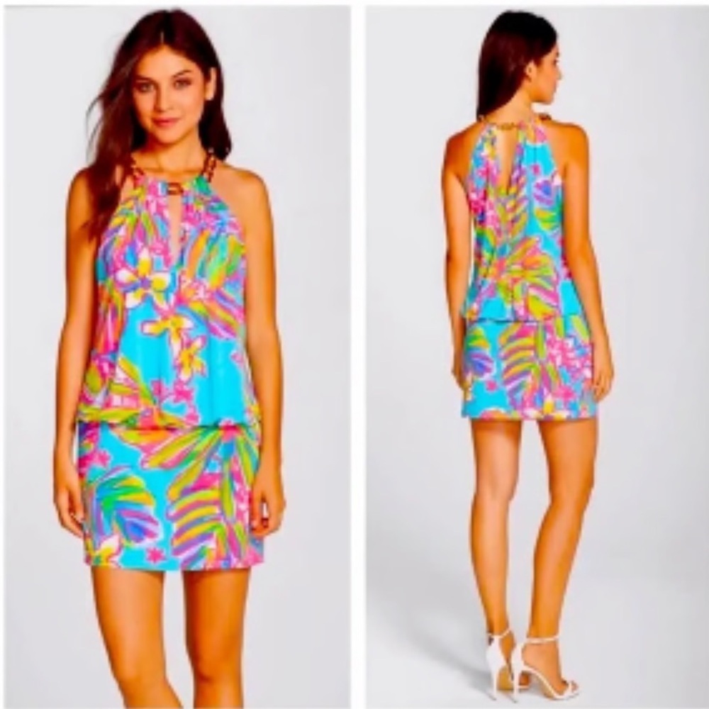 Lilly Pulitzer Multicolor Tropical vacation flirty Dress